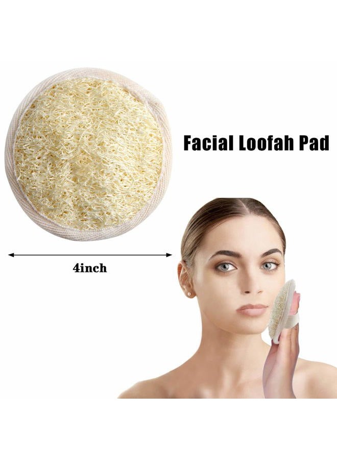 FEBSNOW Loofa Body Scrubber - 4 PCS Exfoliating Loofah Back Scrubber Natural Luffa Shower Bath Sponge Exfoliating Washcloth Face Scrubber Pad for Deep Clean & Invigorate Your Skin - Image 3