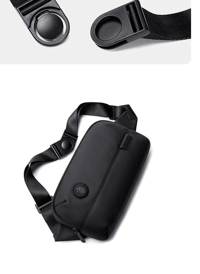 ARCTIC HUNTER Waist Bag Anti-Theft Water Resistant Shock Proof Business Leisure Crossbody Chest Bag for Men Women Y00557 Black