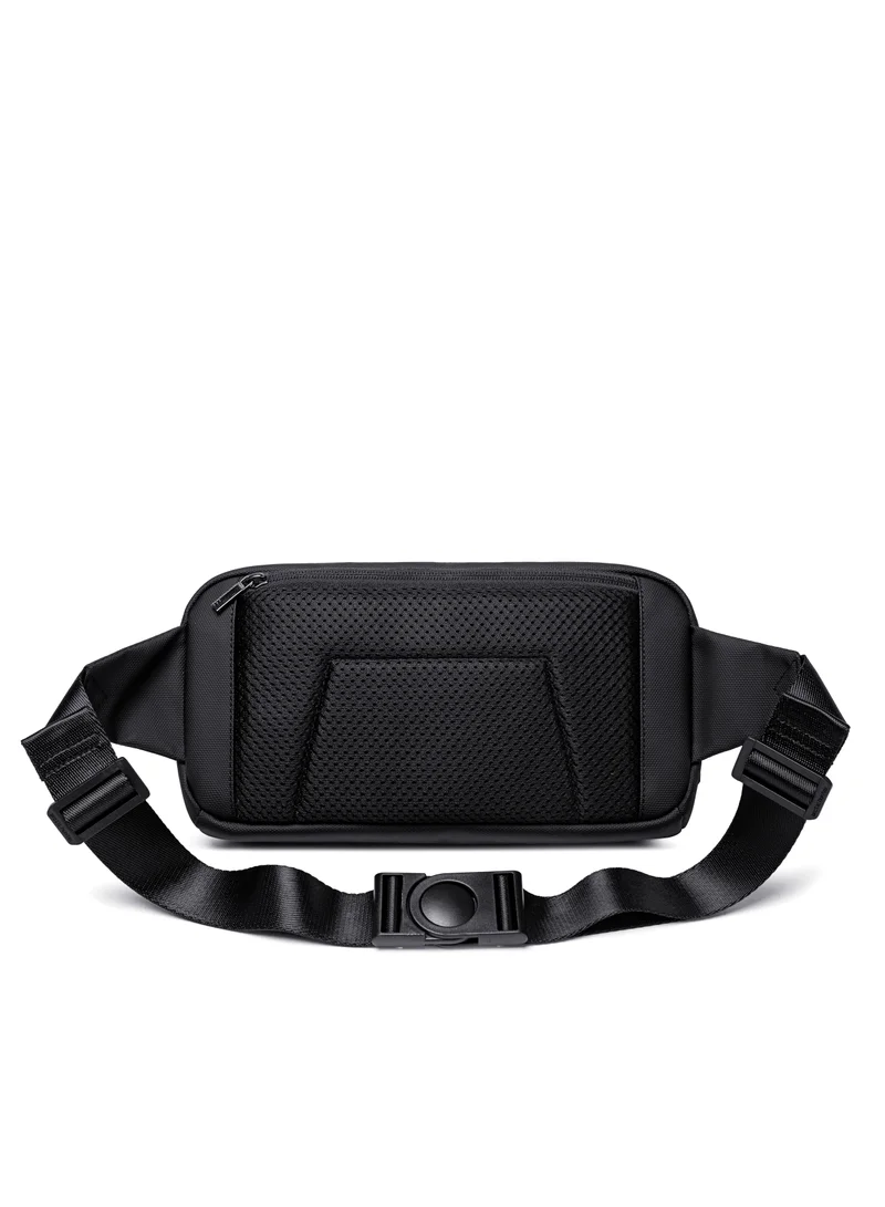 ARCTIC HUNTER Waist Bag Anti-Theft Water Resistant Shock Proof Business Leisure Crossbody Chest Bag for Men Women Y00557 Black