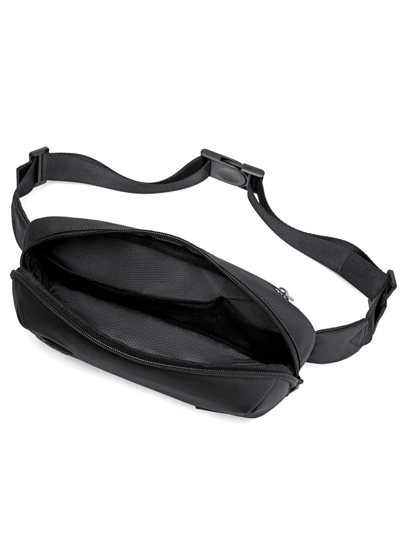ARCTIC HUNTER Waist Bag Anti-Theft Water Resistant Shock Proof Business Leisure Crossbody Chest Bag for Men Women Y00557 Black