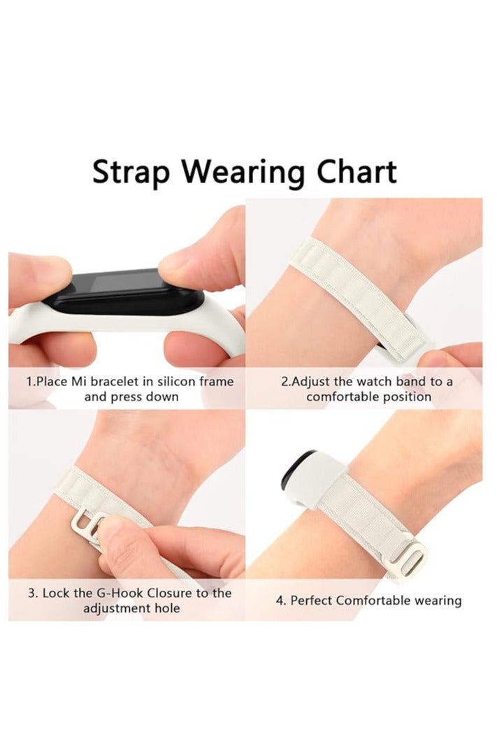 Alpine Loop Band for Xiaomi Mi Band 7/Mi Band 6/Mi Band 5/Mi Band 4/Mi Band 3,Women Men Nylon Sport Solo Loop Rugged Wristband with G‑Hook - Image 4