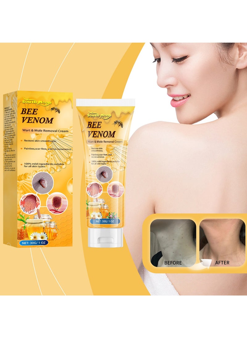 3-pack Bee Venom Wart Removal Cream, Improves Pimples, Moles and Repairs Skin 30ml*3