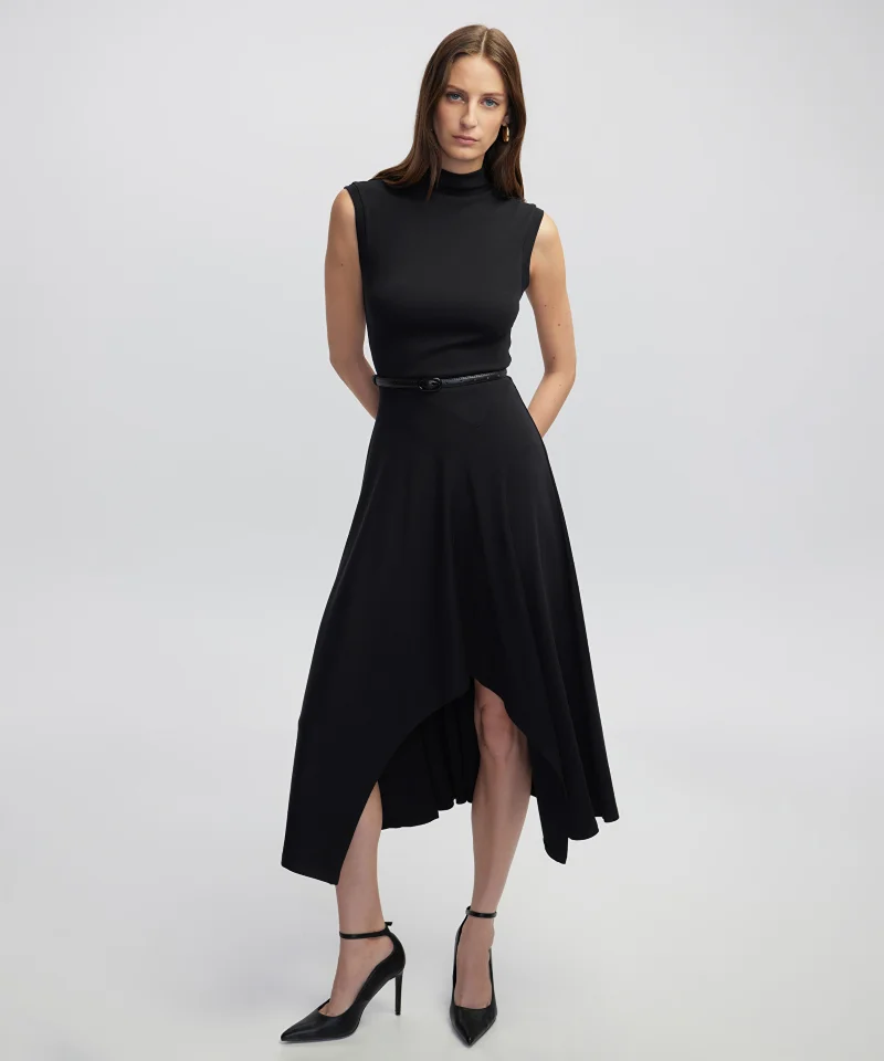 Ipekyol Regular Fit Belted Asymmetric Dress