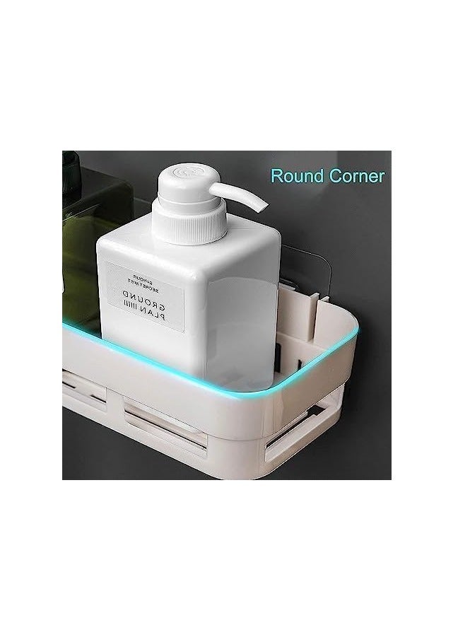 سبيس شوب رف حمام بلاستيكي ذاتي اللصق (31 * 13 * 7) - Image 3