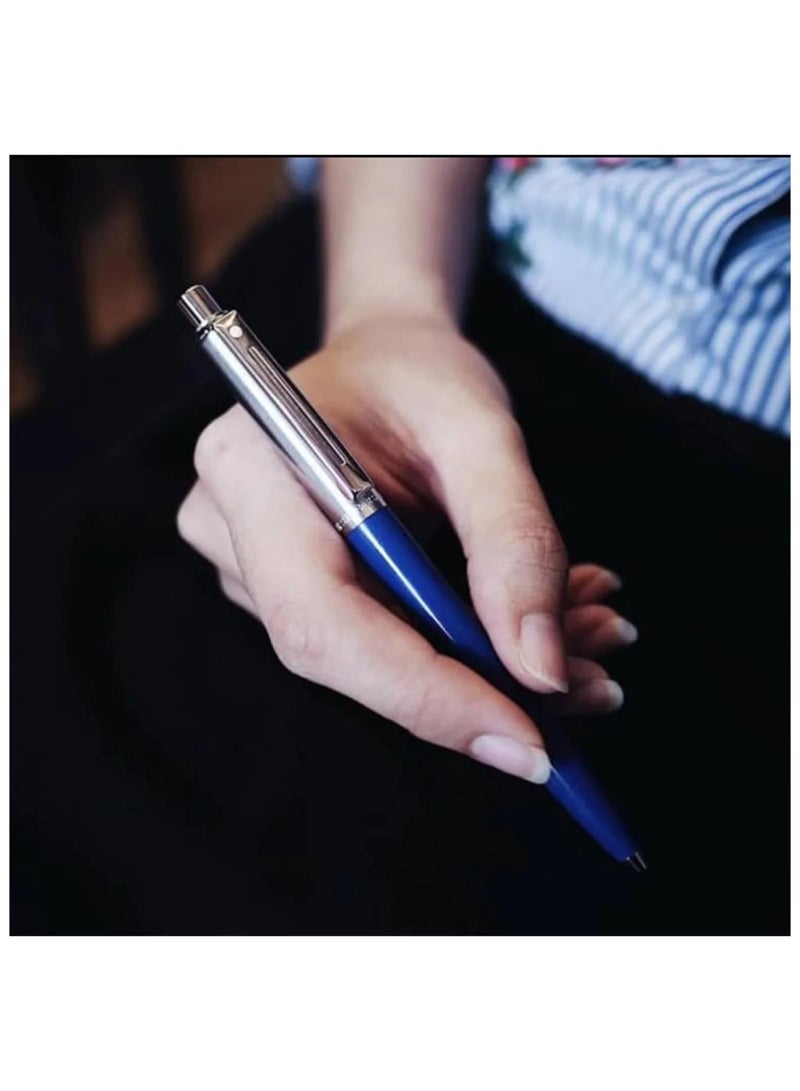 SHEAFFER Sentinal Ballpoint Pen With Chrome Trim And Blue Barrel In Gift Box - Image 5