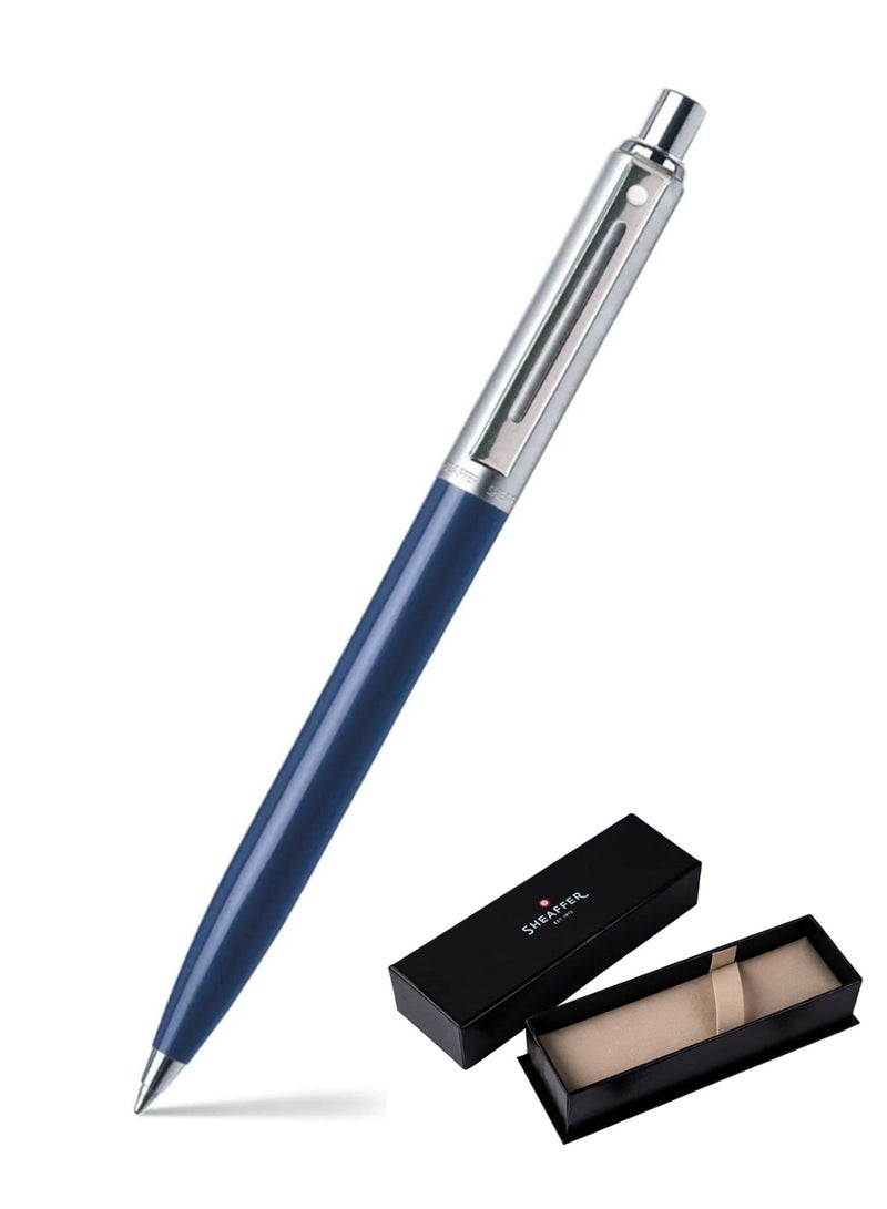 SHEAFFER Sentinal Ballpoint Pen With Chrome Trim And Blue Barrel In Gift Box - Image 1