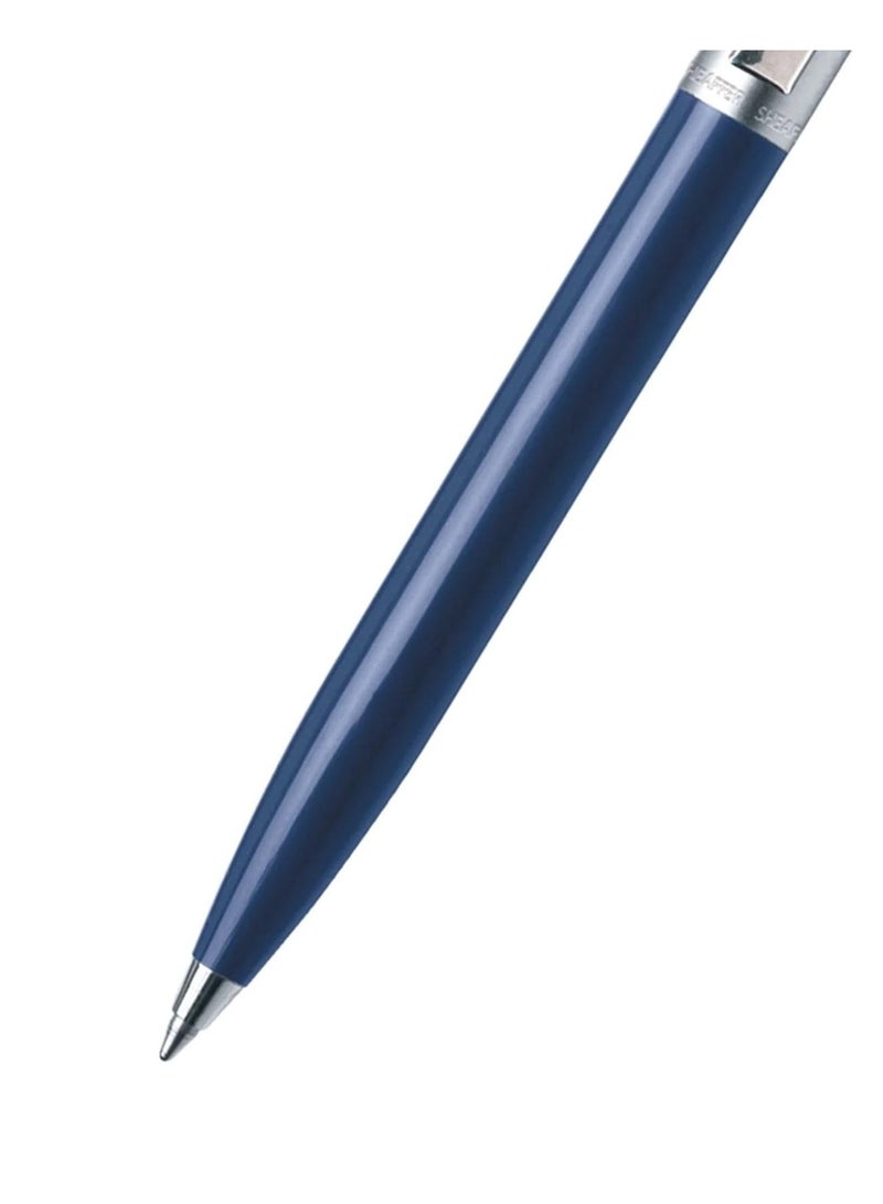 SHEAFFER Sentinal Ballpoint Pen With Chrome Trim And Blue Barrel In Gift Box - Image 3