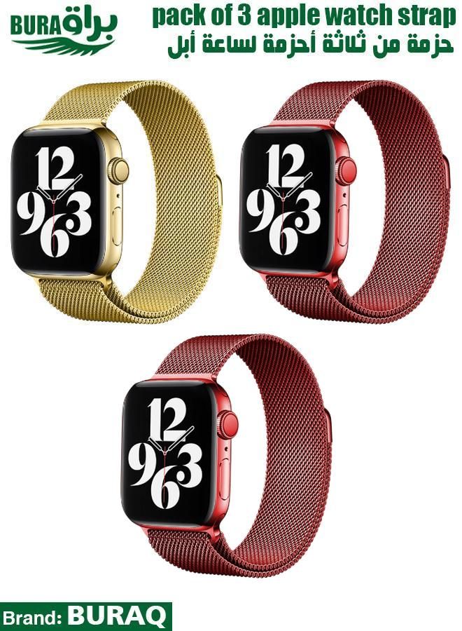 BURAQ Apple Watch Band Strap For Apple Watch Ultra 2/Ultra 49mm, Series 10 46mm, 9/8/7 45mm, SE2/SE/6/5/4 44mm, 3/2/1 42mm