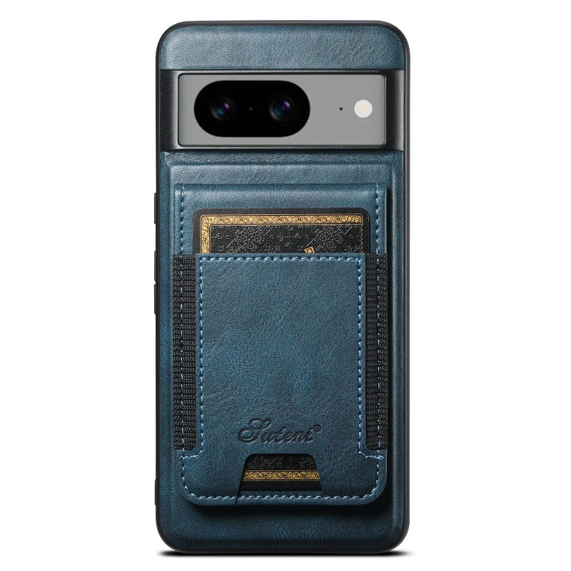 Suteni For Google Pixel 10 Pro Xl H17 Oil Eax Leather Detachable Wallet Phone Case(Blue) - Image 1
