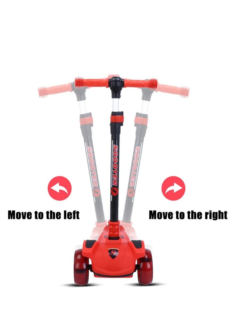 Cool Baby Kid's Scooter 3 Wheels Big Pedal Foldable Kick Scooter with Music, Height Adjustable with LED Light Wheels  - Image 2