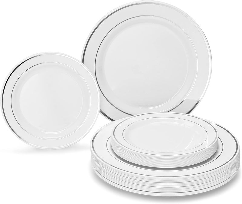 OCCASIONS FINEST PLASTIC TABLEWARE Disposable plates; Food plates; plastic food plates; One Use Food plates - Image 1