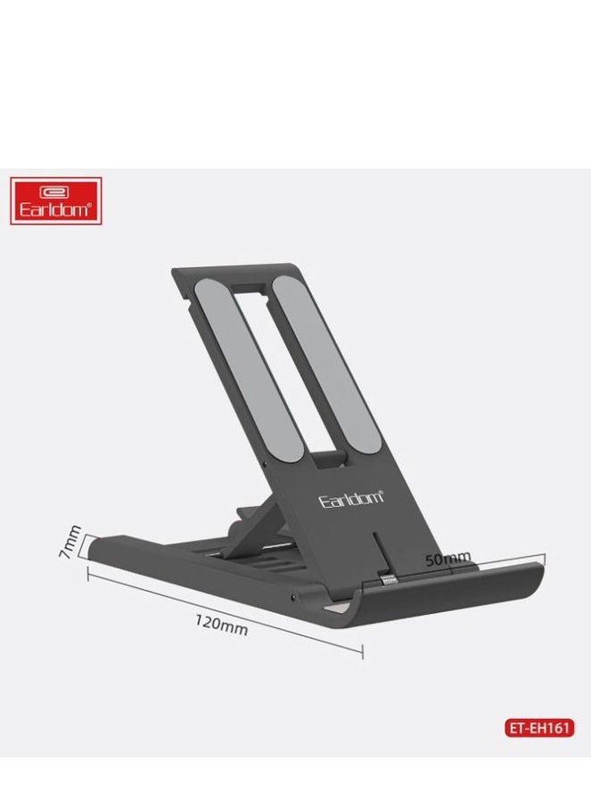 Earldom EH161 Desktop Phone Holder, Foldable - Sturdy Design - Multi-angle – Black