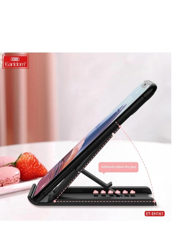 Earldom EH161 Desktop Phone Holder, Foldable - Sturdy Design - Multi-angle – Black