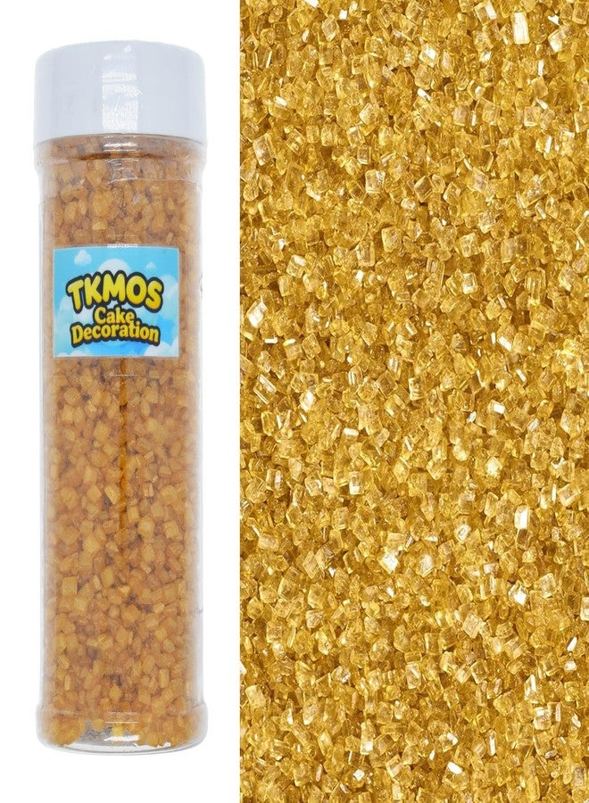 TKMOS Gold Sanding Sugar for Baking Edible Sparkling Sugar Sprinkles- Sugar Crystals for Baking Cookies Ice Cream Cupcake Cake Decorations(5.39 OZ) - Image 1