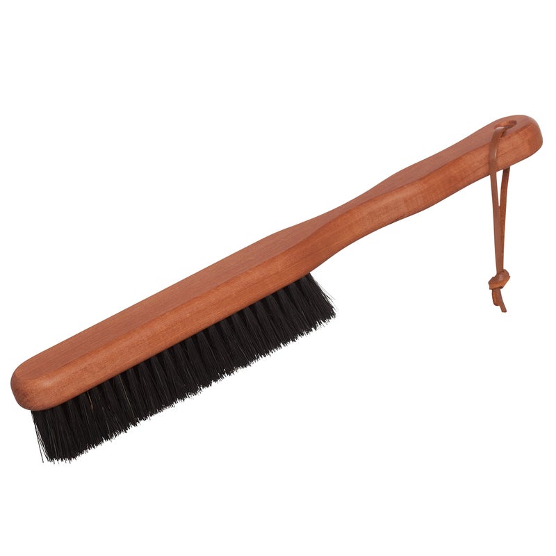 Redecker Clothes Brush with Pearwood Handle, 10-1/2 inches, Natural Bristles Clean Upholstery and All Types of Fabric Gently and Effectively, Hanging Loop for Storage, Made in Germany - Image 1