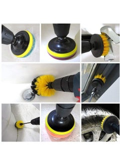 ماركة غير محددة Car's Drill Clean Brush Scrub Pads Kit Power Scouring Pad - Set  13 Pieces  - Image 3