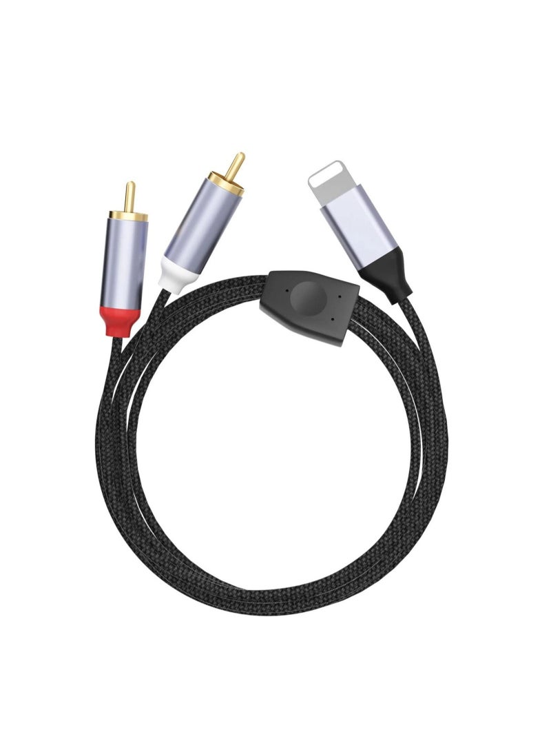 Captaintech Audio Aux Cable 2-Male Stereo Y Splitter Adapter Audio Stereo Aux Cord Compatible with Phone Pad Pod for Car Amplifier Theater Speaker DJ Controller - Image 1