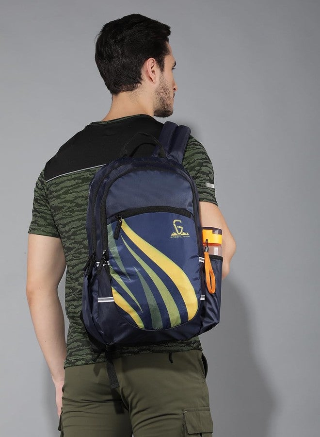 GREENLANDS 29L Inferno Campus Backpack - Water-Resistant, Well-Padded Office Bag for Men & Women - Navy - Image 4