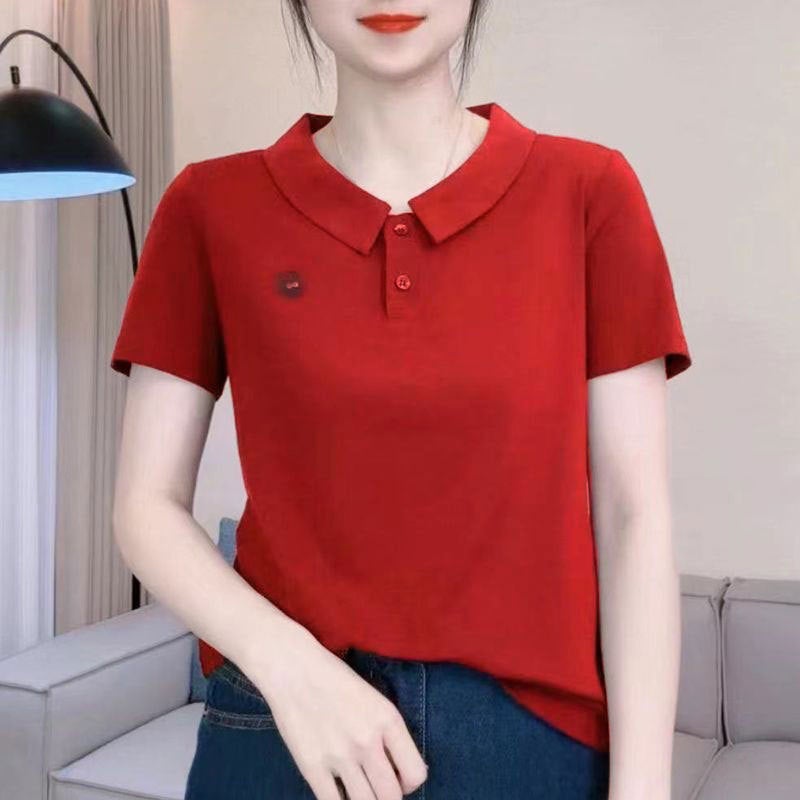Women's Summer Casual Short Sleeve Cotton T-Shirt - Image 5