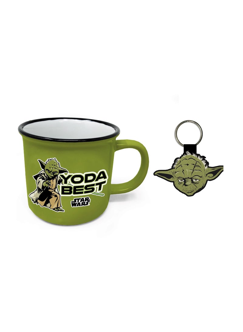 Star Wars Yoda Best Gift Set Mug & Keychains - Image 1