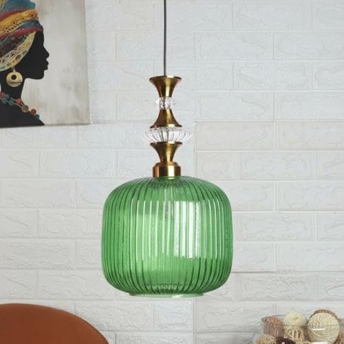 ELIANTE Povque Iron Hanging Light Vintage Decorate Hanging Lamp for Farmhouse Living Room Bedroom Corridor - | 3 Year Warranty | Free Led Bulb (JS-1322-HL-Green) - Image 2