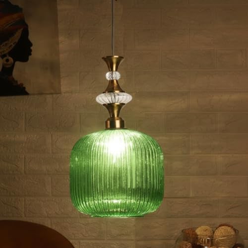 ELIANTE Povque Iron Hanging Light Vintage Decorate Hanging Lamp for Farmhouse Living Room Bedroom Corridor - | 3 Year Warranty | Free Led Bulb (JS-1322-HL-Green) - Image 3