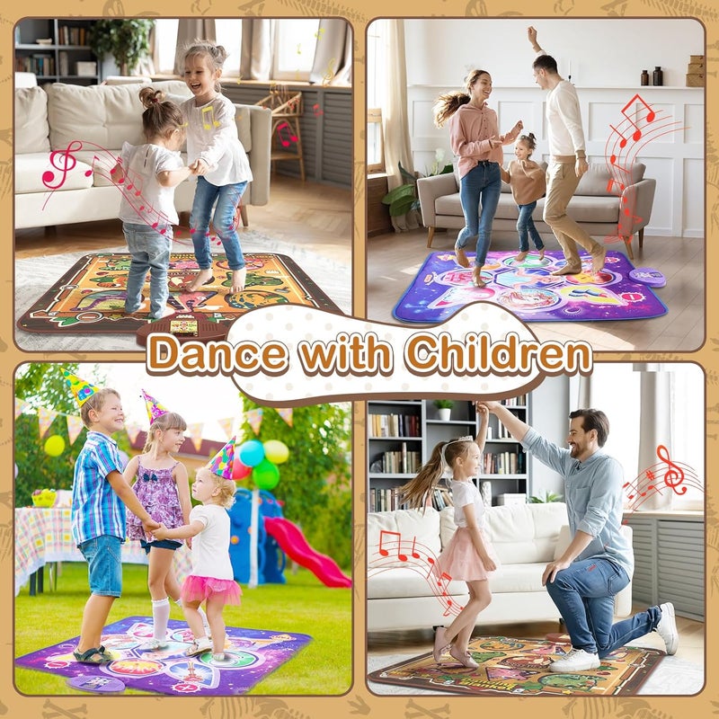 Skirfy Dinosaur Toys, Dance Mat Boys Toys for Kids 3-8, Electronic LED Dance Pad with 7 Games Mode, 5 Challenge Levels, Birthday Girl 3-10 Years Old - Image 2