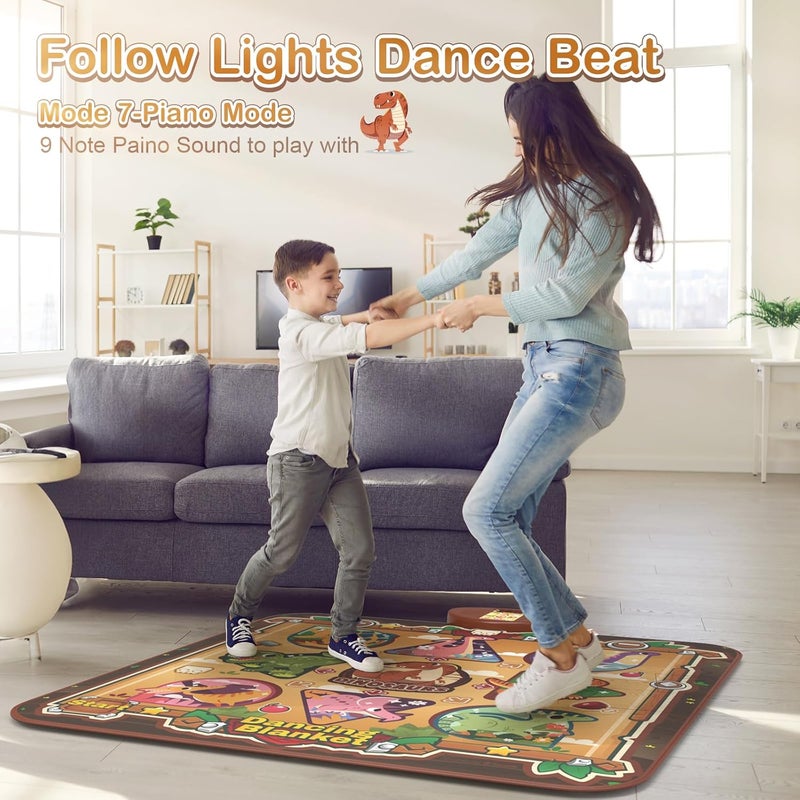 Skirfy Dinosaur Toys, Dance Mat Boys Toys for Kids 3-8, Electronic LED Dance Pad with 7 Games Mode, 5 Challenge Levels, Birthday Girl 3-10 Years Old - Image 5