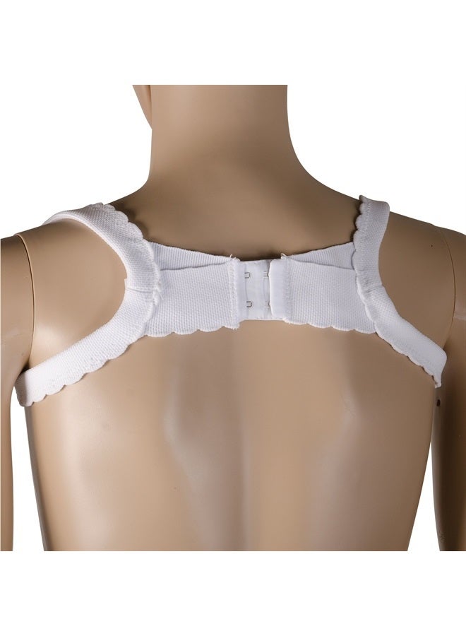 DMI Adjustable Upper Back Shoulder Support Brace Posture Perfect Band, For Men and Women, One Size Fits Most, White - Image 2