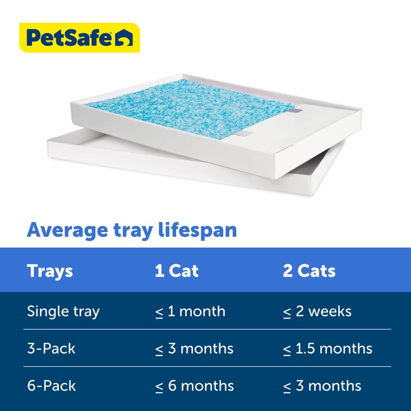 PetSafe ScoopFree Disposable Crystal Cat Litter Tray - Easy Cleaning Box - Refill Tray for Electric Litter Box - Fresh Scent - 4.3 lb Bags - 3 Pack - Image 5
