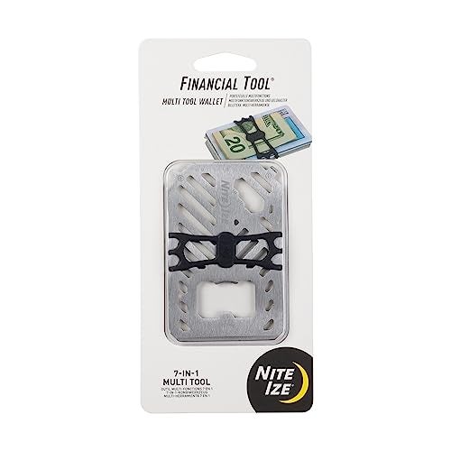 Nite Ize Financial Multi Tool Wallet - Stainless Steel 7-in-1 Multi Tool - Travel Wallet for Men & Women - Bottle Opener, Screwdriver, Rulers & More - Silver - Image 1