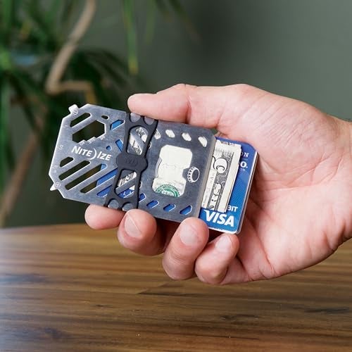 Nite Ize Financial Multi Tool Wallet - Stainless Steel 7-in-1 Multi Tool - Travel Wallet for Men & Women - Bottle Opener, Screwdriver, Rulers & More - Silver - Image 5
