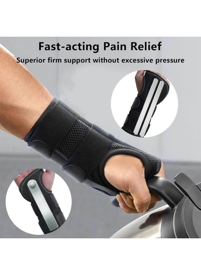 Bukela Wrist Support with 3 Metal Splints, Day Night Carpal Tunnel Wrist Splint for Men Women, Wrist Splint for Tendonitis Arthritis Pain Relief, Sprained, Sports Protect (Right, L) - Image 4