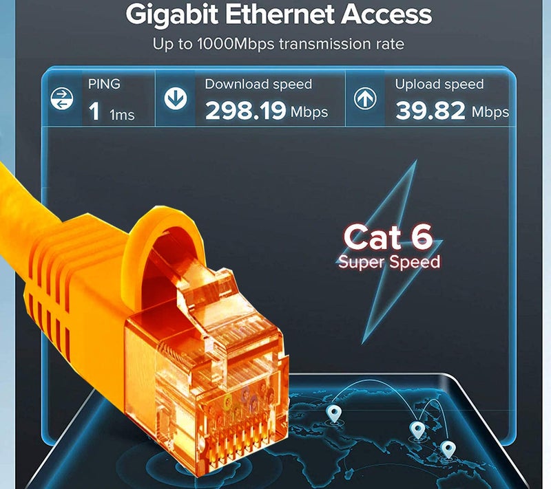 Ekaaz RJ45 CAT-6 Internet Network LAN Patch Cable (2 Meter Pack of 1, - Image 3