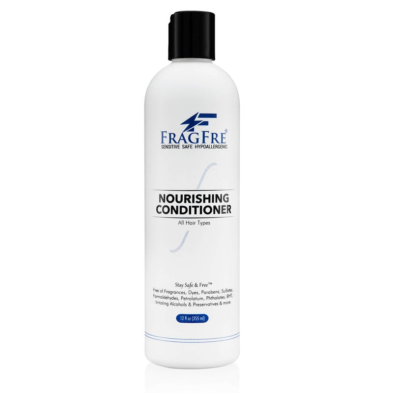 FRAGFRE Fragrance Free Conditioner 12 oz - Parabens Free Hypoallergenic - Hair Conditioner for Sensitive Skin - Deep Conditioning for Normal Treated and Fragile Hairs - Vegan Gluten Free (1 Pack) - Image 1