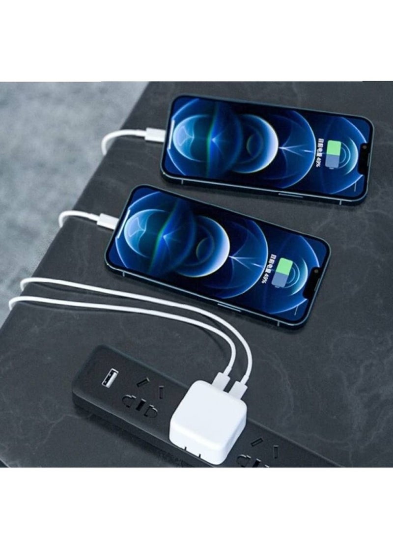 35W Dual Ports Fast Charging USB-C+C Power Adapter For Mobile iPhone 13 14 Series - Image 2