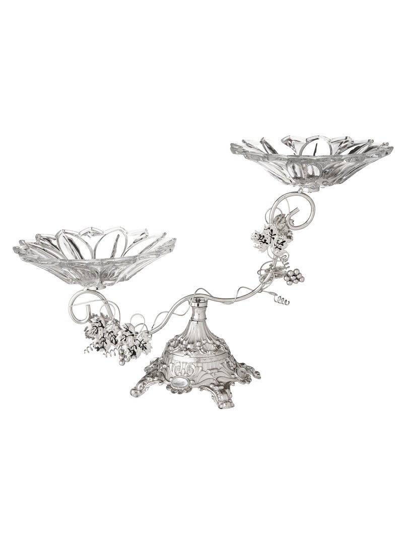 Dania Silver bi-metal sweet holder with glass plate - Image 1