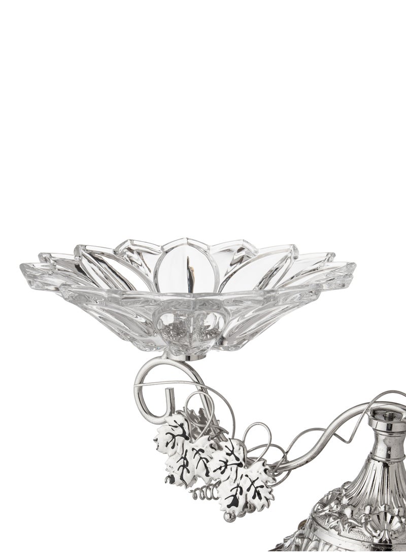 Dania Silver bi-metal sweet holder with glass plate - Image 2