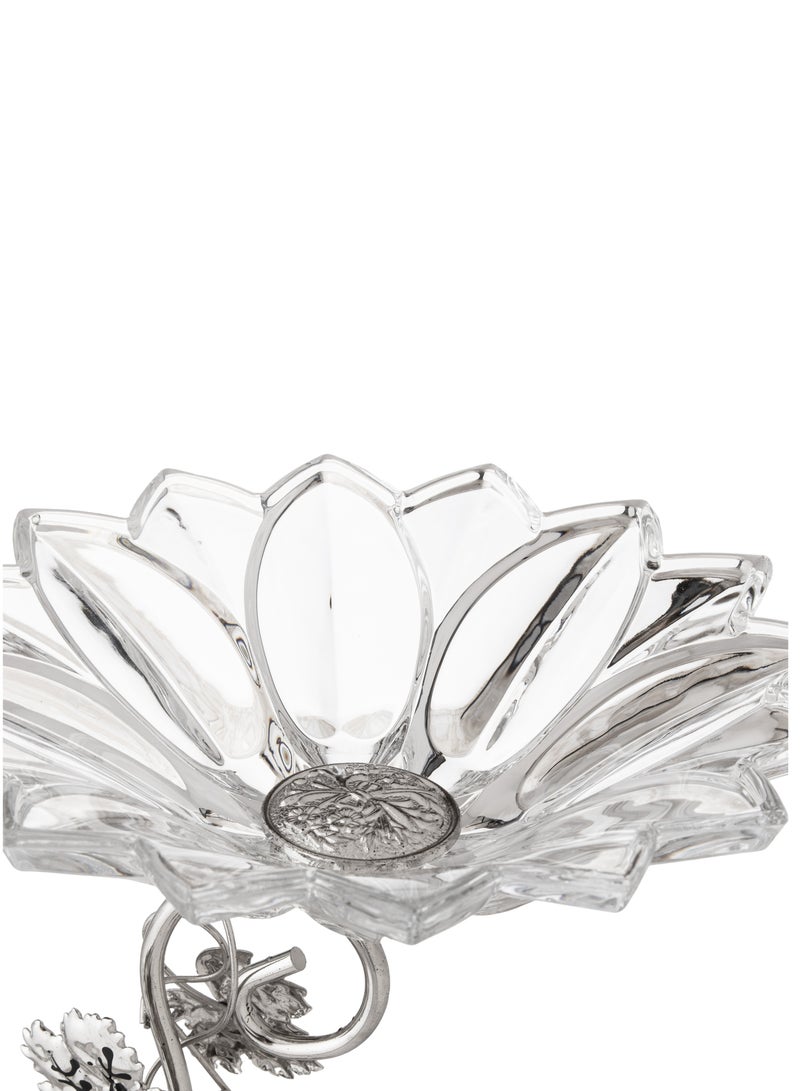 Dania Silver bi-metal sweet holder with glass plate - Image 3