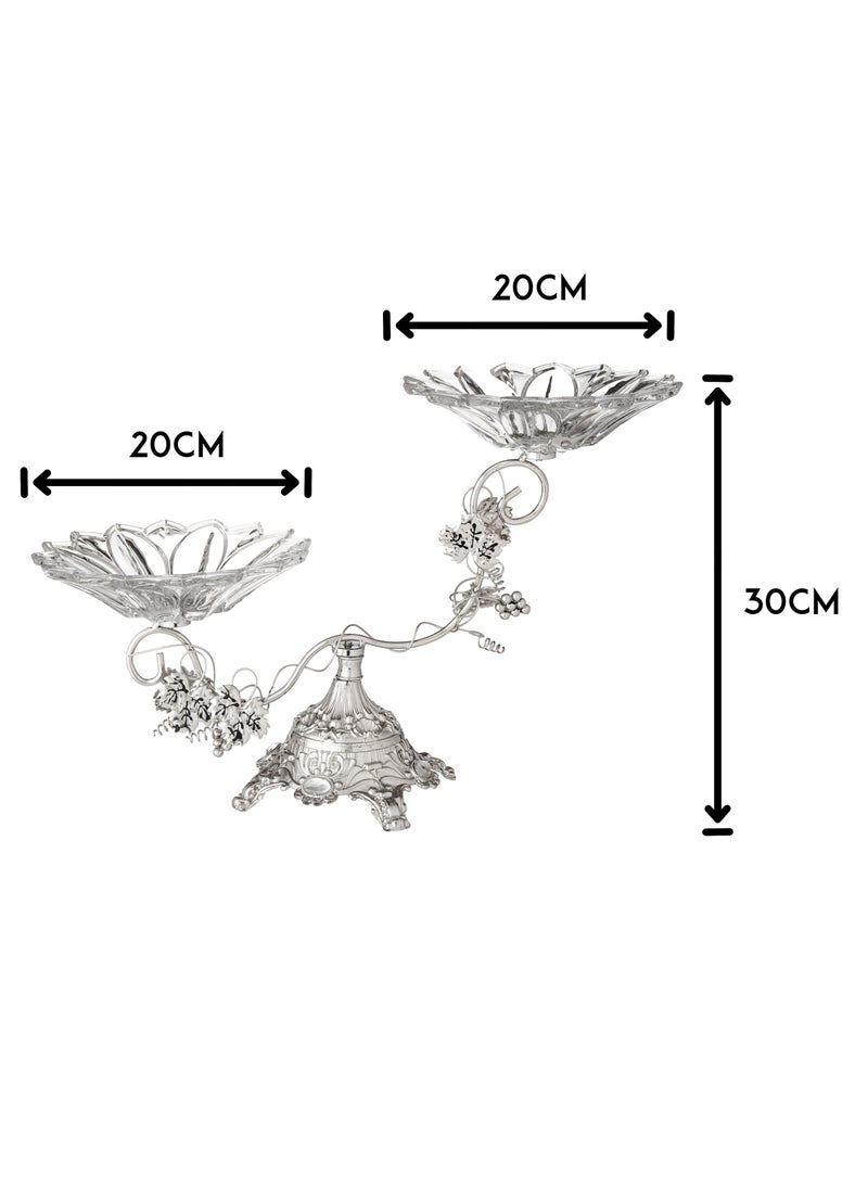 Dania Silver bi-metal sweet holder with glass plate - Image 5