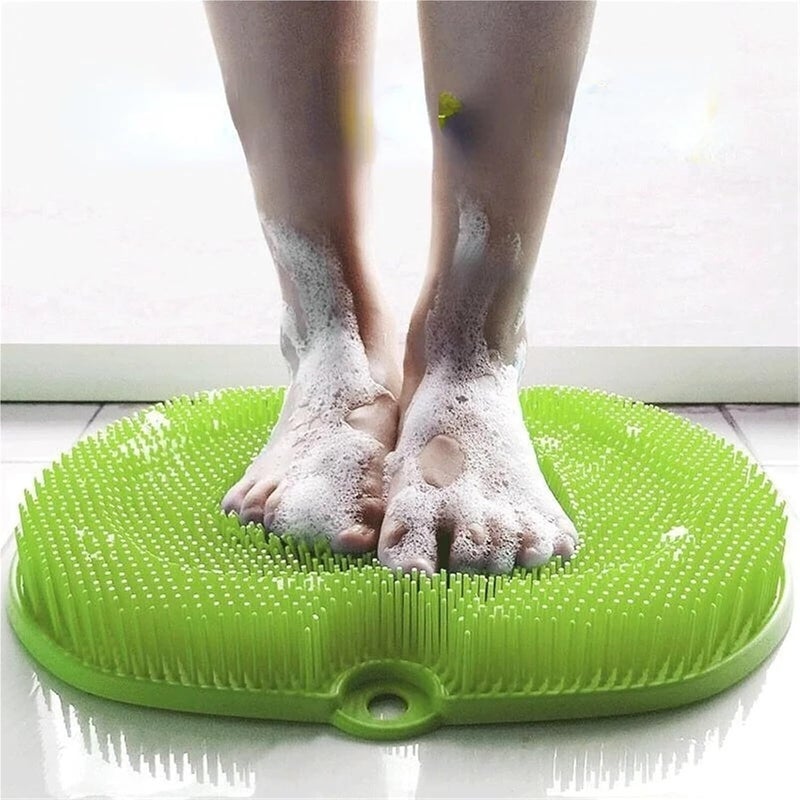 Multifunctional Foot Washing and Rubbing Board for Lazy People Anti Slip Bathing Back Bathtub Accessories(Blue) - Image 2