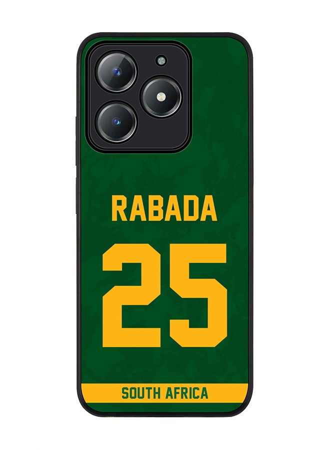 Stylizedd For Realme C63 / Realme C61 4G Case,Slim fit Camera Protection, Shockproof Thin Phone cover  - South Africa Kagiso Rabada, Jersey No 25 - Image 1