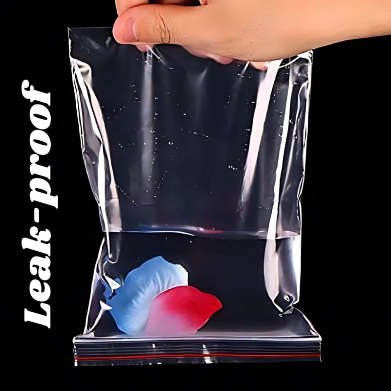 VELEXE Plastic Transparent Zip Lock Pouch - Pack of 100 (4x5 Inch) | Resealable, Durable, Food-Grade Storage Bags | Eco-Friendly & Reusable Pouches for Snacks, Travel, Organization, and More - Image 5