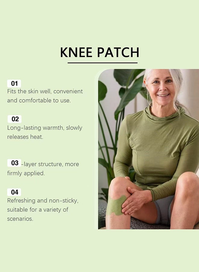 ساوث مون ضمادة ركبة عشبية دافئة، تخفف الألم، تعزز الدورة الدموية، تعزز المرونة بالأعشاب الطبيعية (١٢ ضمادة*٢) - Image 3