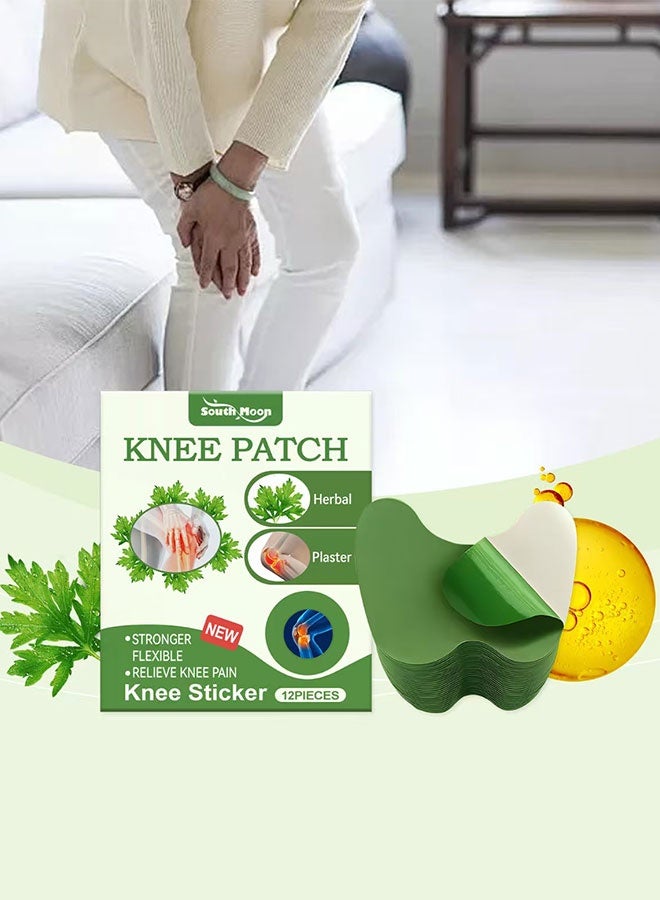 ساوث مون ضمادة ركبة عشبية دافئة، تخفف الألم، تعزز الدورة الدموية، تعزز المرونة بالأعشاب الطبيعية (١٢ ضمادة*٢) - Image 4