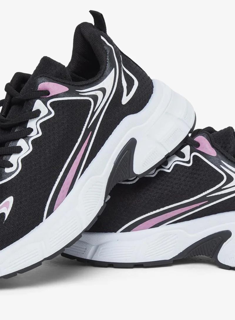 Styli Active  Chunky Sole Lace Up Sneakers for Women | Best Price UAE