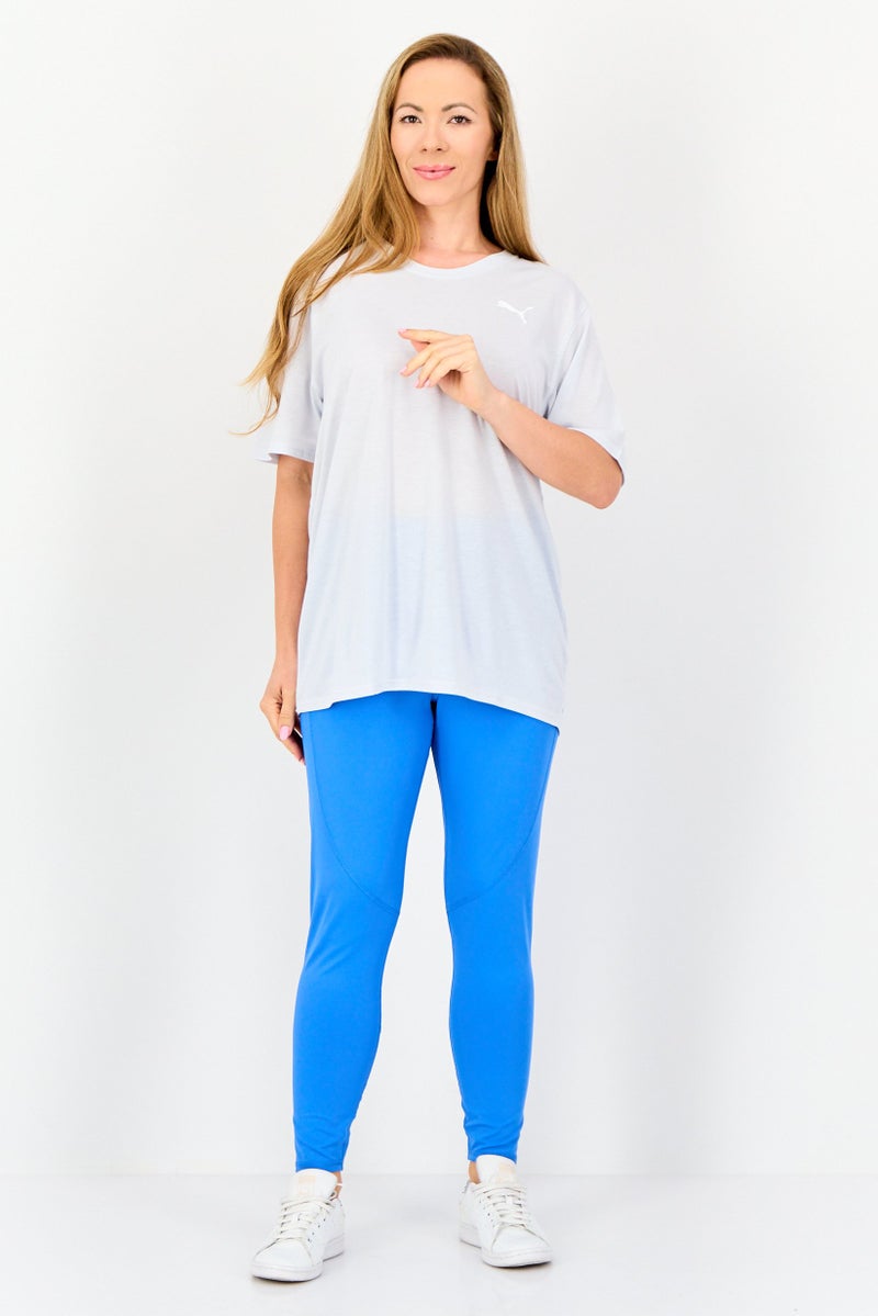 PUMA تي شيرت تدريب قصير الأكمام للنساء، رمادي فاتح - Image 3