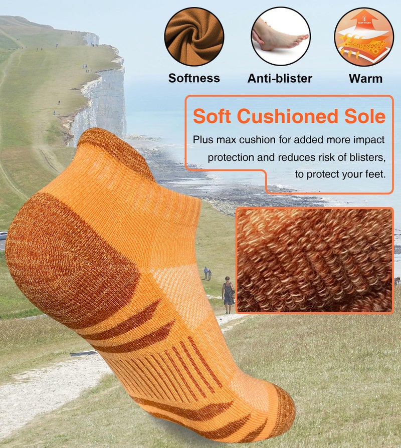 Heyoboy Womens Ankle Anti-blister Thick Cushioned Wicking Odor Resist Athletic Running Socks, Size 9-11, Colorful 5 Pairs - Image 2