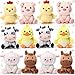 Suilung 12 Pcs Mini Farm Stuffed Animals Bulk 4 Inch Farm Plush Toys Animals Plush Cow Horse Duck Chick Pig Sheep for Wedding Birthday Baby Shower Classroom Student Awards Graduation Party Favors - Image 3