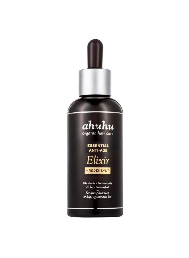 Ahuhu ESSENTIAL ANTI-AGE Elixir With Caffeine & Redensyl (100ml) - Highly Concentrated Scalp Care, Stimulates Hair Growth, Provides Thicker Hair & More Volume, Vegan - Image 1